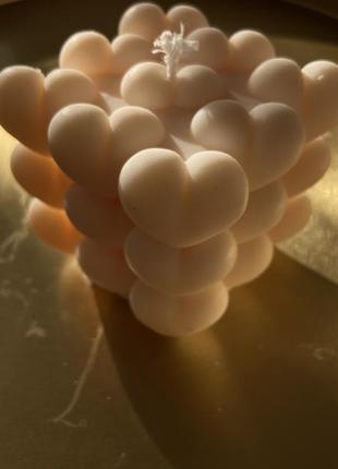 Свічка серце, соєва свічка