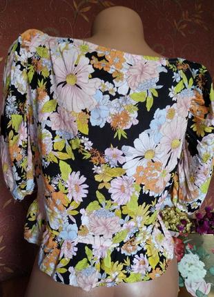 Блуза/топ з квітковим принтом від topshop4 фото