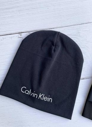 Шапка с логотипом calvin klein