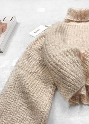 Невесомый мохеровый вязаный свитерок итальянского премиум бренда kontatto с пышным рукавчиком2 фото