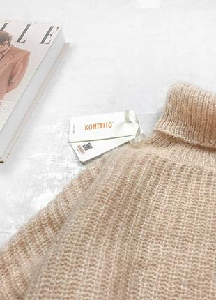 Невесомый мохеровый вязаный свитерок итальянского премиум бренда kontatto с пышным рукавчиком3 фото