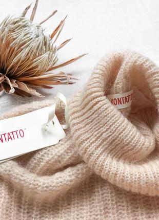 Ніжний невагомий мохеровий в’язаний светрик італійського преміум бренду kontatto з пишним рукавчиком8 фото