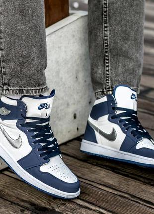 Кросівки air jordan retro 1 cojp mid night navy1 фото