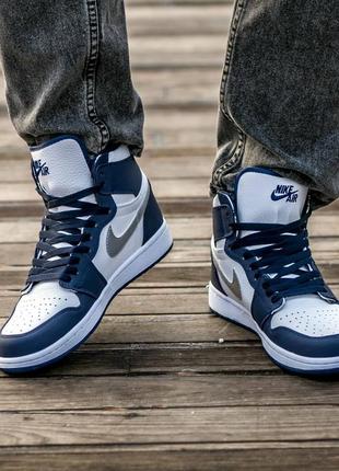 Кроссовки air jordan retro 1 cojp mid night navy6 фото