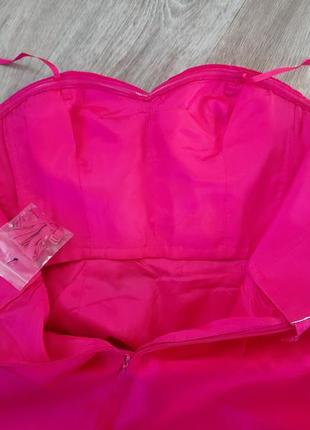 Коктейльное платье adrianna papell р. us 6 eur 38 розовое цвет в стиле барби barbie7 фото