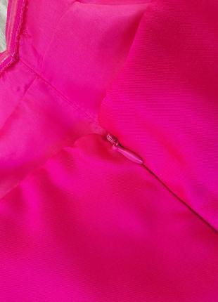 Коктейльное платье adrianna papell р. us 6 eur 38 розовое цвет в стиле барби barbie9 фото