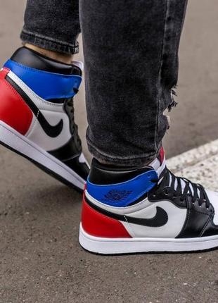 Кроссовки air jordan retro 1 "red blue"3 фото