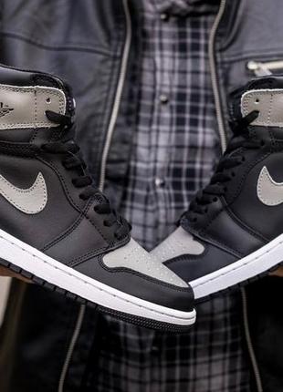 Кроссовки air jordan retro 1 "black grey"