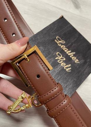 Ремень пояс женский кожаный (+коробка 🎁) в стиле versace / ремень пояс женский в стиле versace