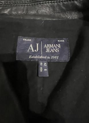 Кожаная курка armani jeans7 фото