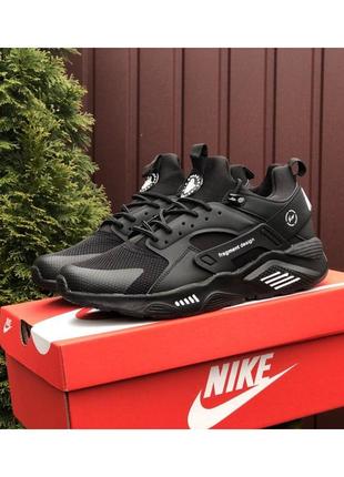 Кроссовки мужские nike huarache черные / кросівки чоловічі найк чорні кроссы