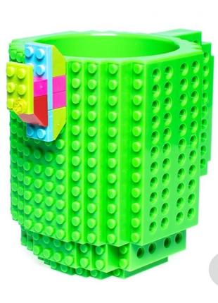 Кружка lego брендова 350мл green2 фото