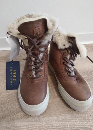 Теплі кожа хутро polo угі черевики