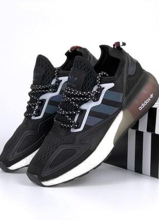 Кроссовки женские adidas zx 2k boost белые черные / кросівки жіночі адидас адідас чорні кроссы5 фото