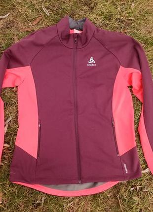 Женская яркая ветровка, беговая кофта odlo