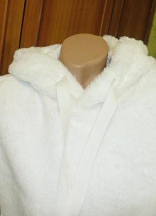 Брендове худі худі хутряно светр із капюшоном біле нове2 фото