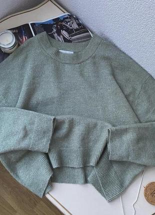 🍈пастельно фисташковый свитер от h&amp;m1 фото