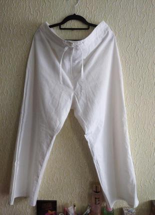 Белые хлопковые штаны батал, daniel,англия1 фото