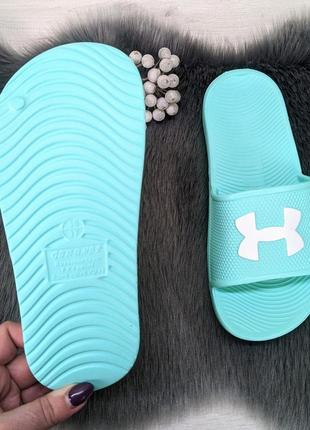 Жіночі пляжні шльопанці сланці пінкові м'ятні гіпаніс5 фото
