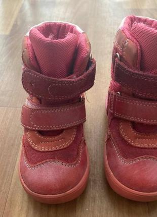 Зимові термо ботинки bartek для дівчинки 21 розмір рожевого кольору