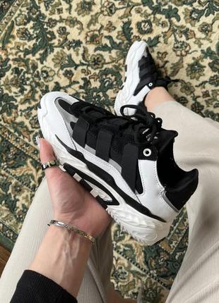 Кросівки adidas niteball white/black6 фото