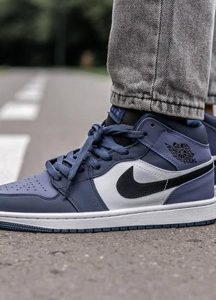 Кросівки air jordan retro 1 mid “obsidian”