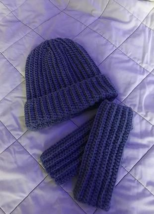 , набор шапочка и митенки.