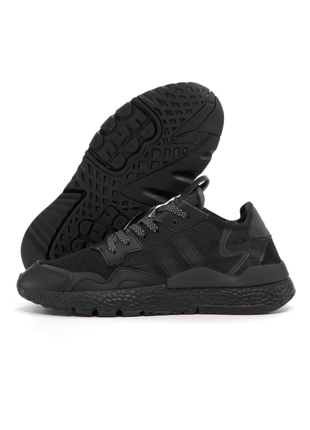 Мужские рефлективные кроссовки adidas nite jogger. цвет черный2 фото