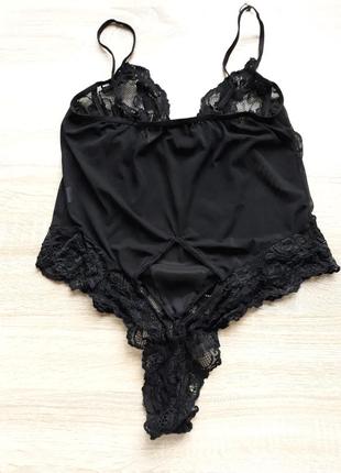 Черное боди женское кружевное эротическое белье сетка прозрачное черное сексуальное стильное3 фото