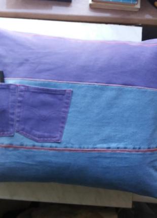 Подушка напольная джинсовая