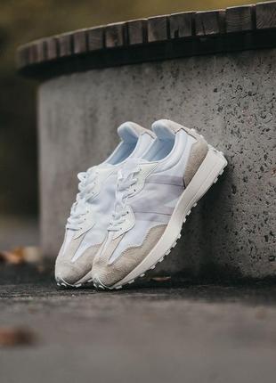 Мужские кроссовки new balance 327 white beige 42-43-44-45