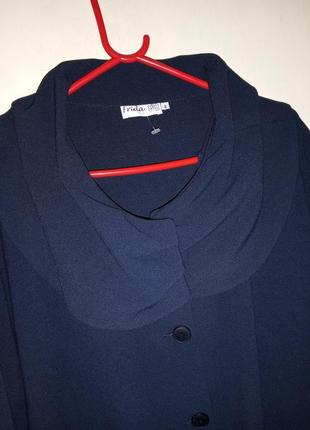 Эффектный жакет-блузон с карманами и удлинённой спинкой,бохо,большого размера,frida7 фото