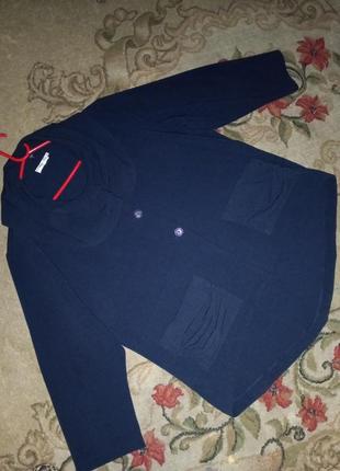 Эффектный жакет-блузон с карманами и удлинённой спинкой,бохо,большого размера,frida6 фото