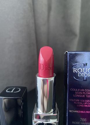 Помада для губ dior rouge dior couture colour refillable lipstick 766 rose harpers, 3.5 г2 фото