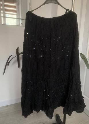 Юбка юбка юбка с блестками оригинальная длинная коттон1 фото