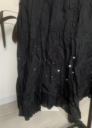 Юбка юбка юбка с блестками оригинальная длинная коттон3 фото