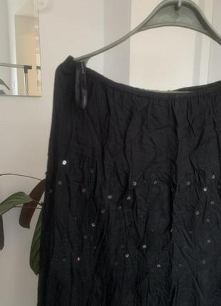 Юбка юбка юбка с блестками оригинальная длинная коттон2 фото