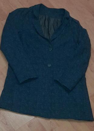 Стильный серый пиджак на одной пуговице 42 размер