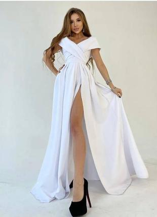 Белое длинное платье для росписи или фотосессии2 фото