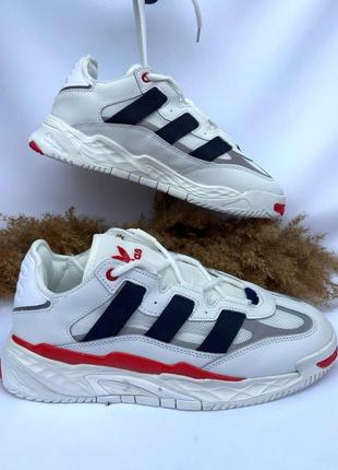 Кроссовки adidas niteball white-red