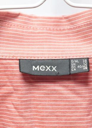 Розовая рубашка mexx лососевого цвета с подворачивающимися рукавами 4