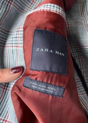 Пиджак zara 35% коттон 65% полиэстер6 фото