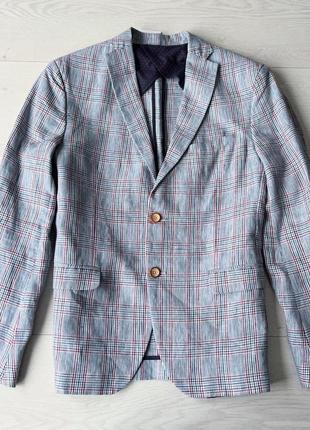 Пиджак zara 35% коттон 65% полиэстер