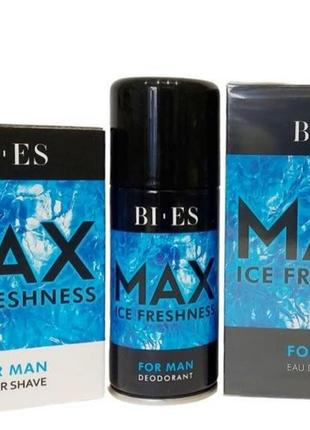 Набор для мужчин bi-es max (туалетная вода 100 мл., дезодорант 150 мл., лосьон после бритья 100 мл)