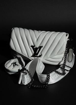 Сумка в стилі louis vuitton wave white/black