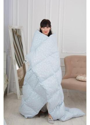 Одеяло mirson пуховое 1840 bio-blue 70% пух деми 110x140 см (2200003013337)2 фото