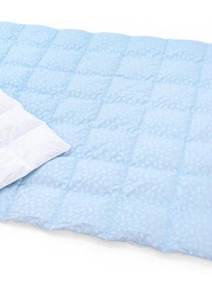 Одеяло mirson пуховое 1840 bio-blue 70% пух деми 110x140 см (2200003013337)4 фото