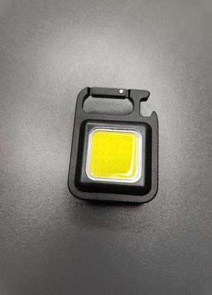Фонарь-брелок открывашка с магнитом mini  500 lum черный также работает от паве банка. очень яркий6 фото
