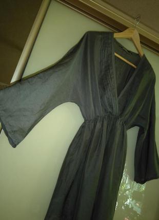 Шелковая / хлопковая блузка / туника angela davis (италия) шелк, хлопок8 фото