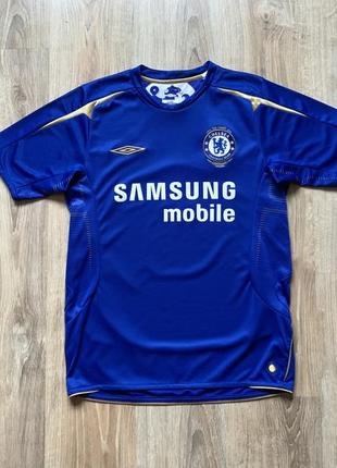 Мужская винтажная футбольная джерси umbro chelsea 2005 fisher